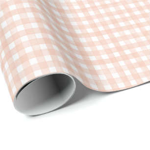 Terrakotta Klassisches Gingham Geschenkpapier