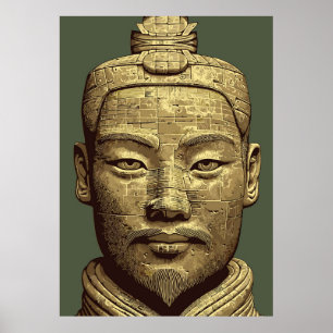 Terrakotta Krieger - Antike Gold Kunst Poster