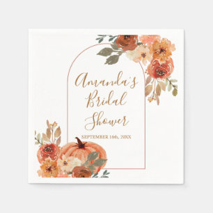 Terrakotta-Kürbis-Blumen-Hochzeitsdusche-Serviette Serviette