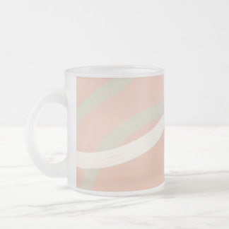 Terrakotta-Linienmuster | Creme & Oliv  Mattglastasse