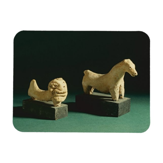 Terrakotta, Löwe und Pferd, Mohenjodaro 2300-1750  Magnet (Horizontal)