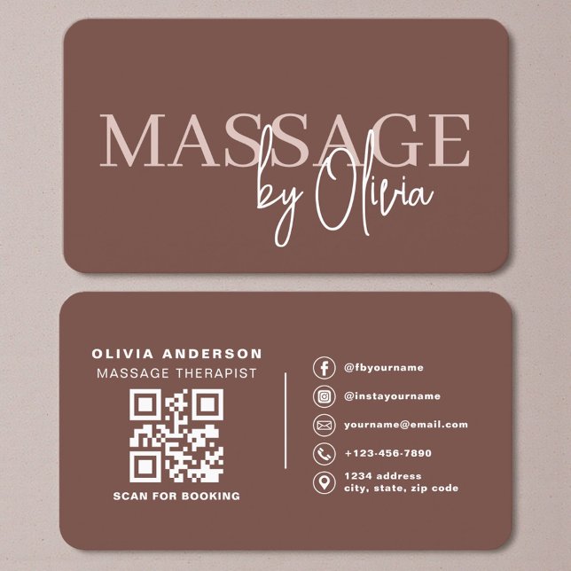 Terrakotta-Massage-Therapie-QR-Code Visitenkarte (Von Creator hochgeladen)