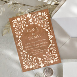 Terrakotta-Mexikanische-Fiesta-Hochzeitseinladung Acryleinladungen