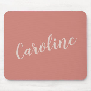 Terrakotta-Minimalist-Typografie personalisierter Mousepad