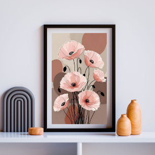 Terrakotta-Mohn-Träume Poster