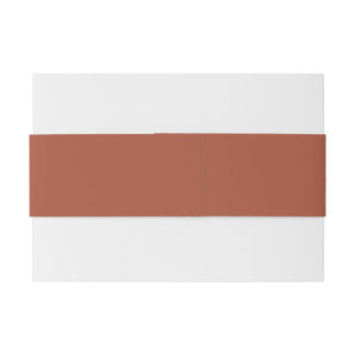 Terrakotta-Monogramm-Hochzeits-Bauchschnur Einladungsbanderole