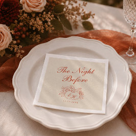 Terrakotta-Nacht-vor-Pumpkin-Monogramm-Servietten Serviette