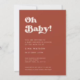 Terrakotta Oh Baby Shower Einladung