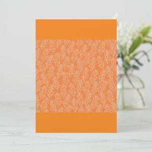 Terrakotta-Orangen-Blumenmuster Einladung