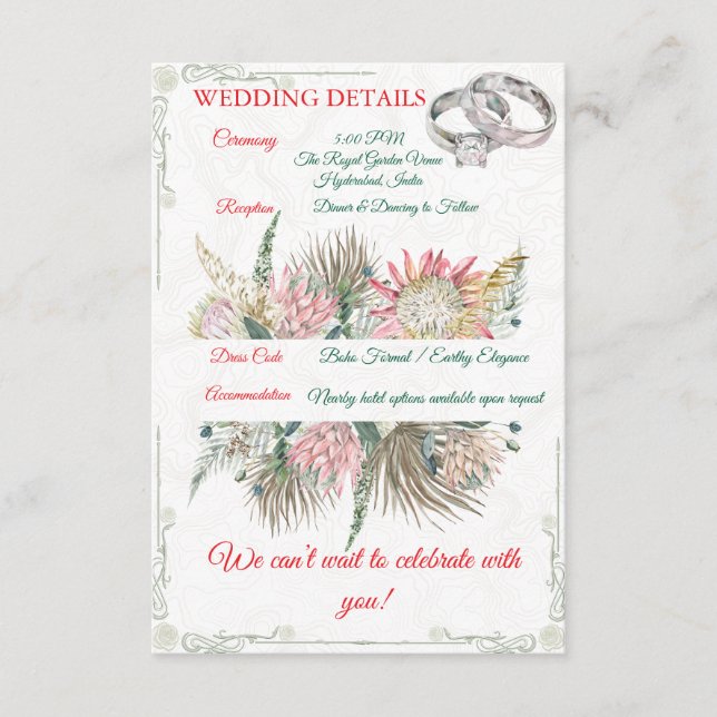 Terrakotta-Pampasgras-Einsatz für Übertopf Begleitkarte (Vorderseite)