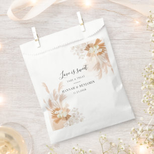 Terrakotta-Pampasgras-Hochzeit Danke Geschenktütchen