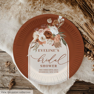 Terrakotta Pampasgras-Papierteller für die Hochzei Pappteller