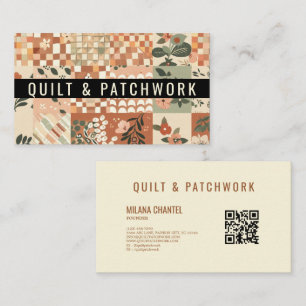 Terrakotta-Quilt-Patchwork-Handmade-Kleidung Visitenkarte