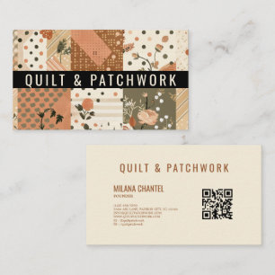 Terrakotta-Quilt-Patchwork-Handmade-Kleidung Visitenkarte