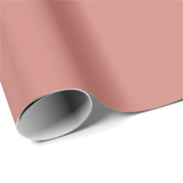 Terrakotta-rosa feste schlichte Farbe Geschenkpapier