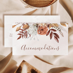 Terrakotta-Rost-Blumen Boho-Herbstunterkünfte Begleitkarte