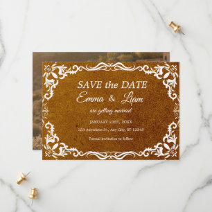 Terrakotta Rustikal Papel Picado – Datum vormerken Save The Date