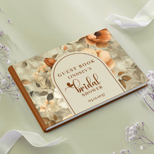 Terrakotta-Sage-Blumen-Hochzeitsdusche-Gästebuch Gästebuch