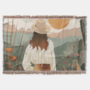 Terrakotta-Sage-Boho-Wüsten-Tal-Sonnenuntergang Decke