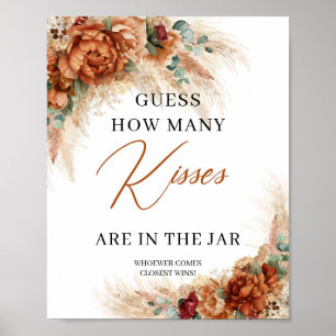 Terrakotta Schätze rate, wie viele Küsse sind im G Poster