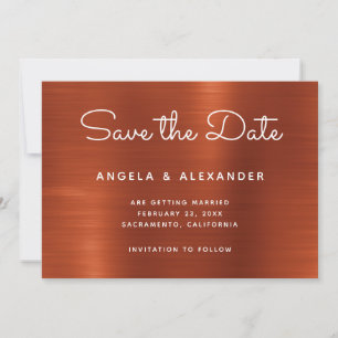 Terrakotta-Schimmer-Ombre-Hochzeit Save The Date