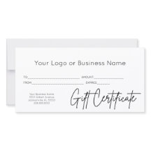 Terrakotta-Schrift-Logo Geschäft Geschenkgutschein