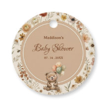 Terrakotta-Teddybär-Boho-Blumen-Baby-Party