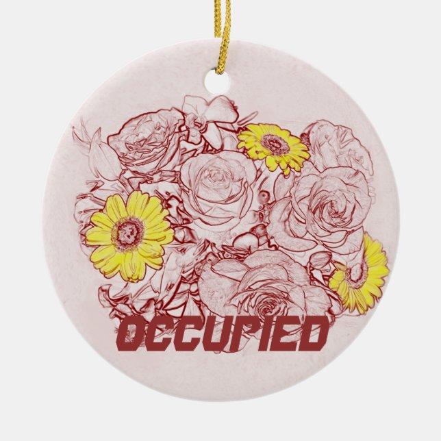 Terrakotta umrandete Blumenstrauß Keramikornament (Vorne)