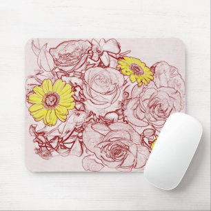 Terrakotta umrandete Blumenstrauß Mousepad