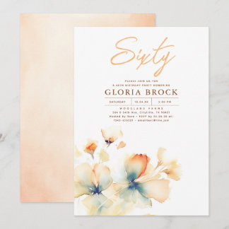 Terrakotta und Aquamariner Blauer Fall Geburt Einladung