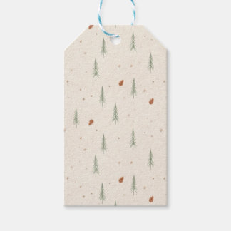 Terrakotta-Wald-Weihnachts-Geschenkanhänger Geschenkanhänger