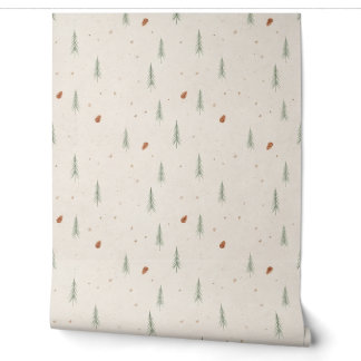 Terrakotta-Wald-Weihnachts-Peel-and-Stick-Tapete Tapete