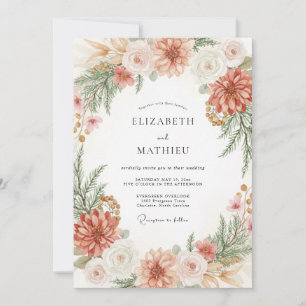 Terrakotta-Warmernteschmuck-Hochzeit Einladung