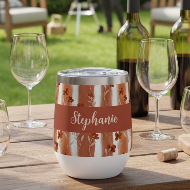 Terrakotta-Wildblume personalisiert Boho  (Von Creator hochgeladen)