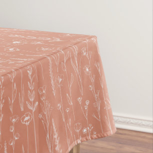 Terrakotta-Wildblumen-Baby-Shower-Tischdecke Tischdecke