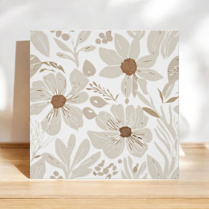 Terrakotta-Wildblumen-Boho-rustikale Frühlingswand Poster