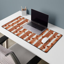 Terrakotta-Wildblumen-Streifen Büro-Laptop Schreibtischunterlage