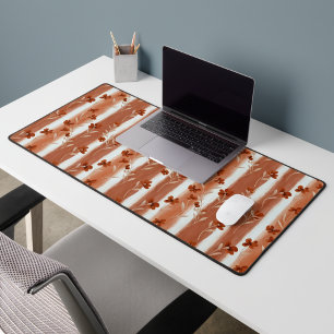 Terrakotta-Wildblumen-Streifen Büro-Laptop Schreibtischunterlage
