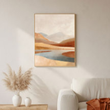 Terrakotta-Wüstenlandschaft-Kunst Neutral für Wohn