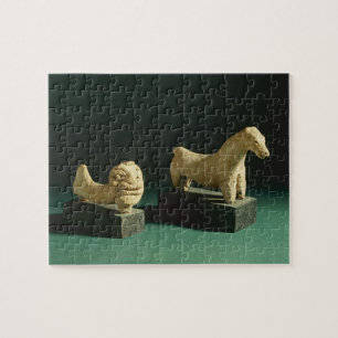 Terrakottalöwe und Pferd, Mohenjodaro 2300-1750 B Puzzle
