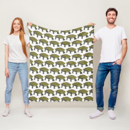 Terrapin (Muster weiß) - Fleece-Decke Fleecedecke