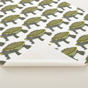 Terrapin (Muster weiß) - Sherpa-Decke Sherpadecke
