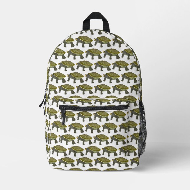 Terrapin (pattern white) - Backpack Bedruckter Rucksack (Vorderseite)