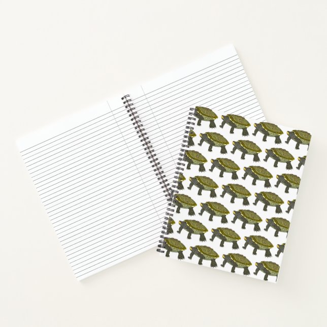 Terrapin (pattern white) - Notebook Notizbuch (Innenseite)