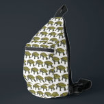 Terrapin (pattern white) - Sling Backpack Crossbody Bag<br><div class="desc">Presenting a captivating digital illustration of a Diamondback Terrapin,  featuring its distinctive yellow and black striped shell. Created with Procreate,  this piece celebrates the beauty of wildlife.

Drawn for: M</div>