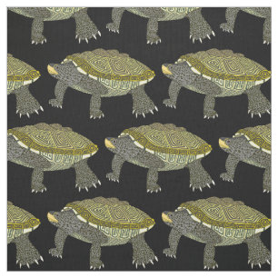 Terrapin (schwarz) - Pima-Baumwollstoff Stoff
