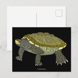 Terrapin (schwarz) - Postkarte