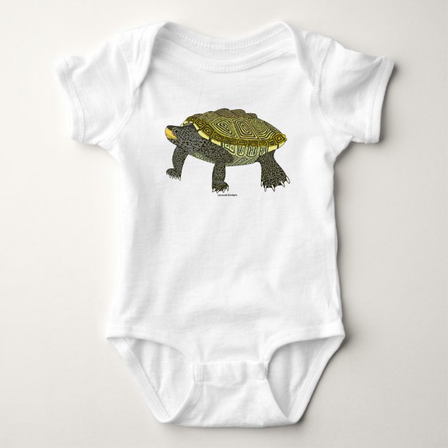 Terrapin (weiß) - Babys Bodysuit Baby Strampler (Vorderseite)