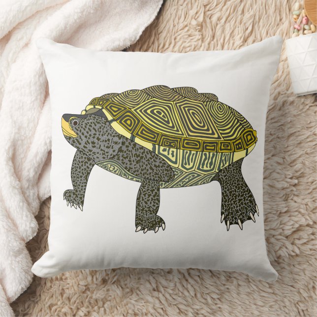 Terrapin (weiß) - Kissen (Decke)