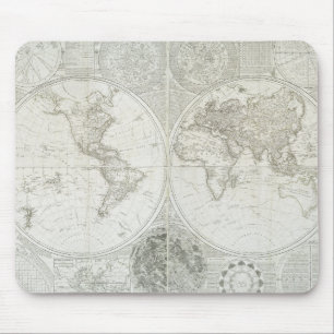 Terraqueous Globe von Samuel Dunn 1787 Mousepad